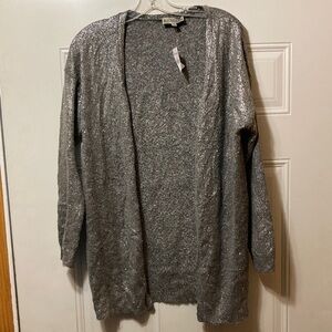 Remain‎  Metallic Silver Cardigan S NWT